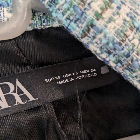 Zara *Bloggers Favorite* Tweed Double Breasted Blazer - Picture 5 of 8